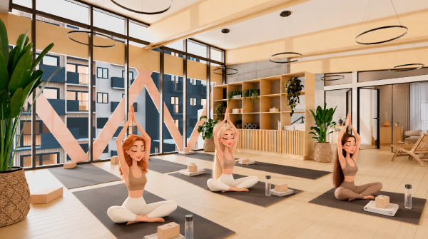 Clase de yoga en las amenidades de Khaya Ruta Uno